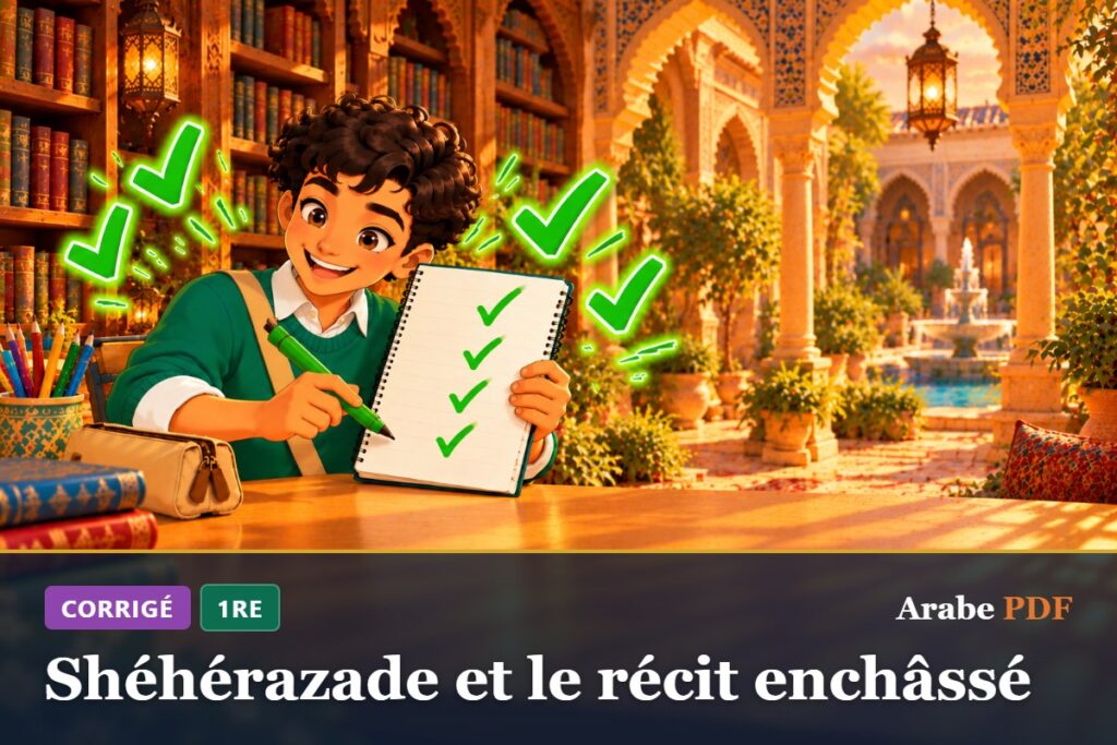 Corrigé des exercices d’arabe 1re : Shéhérazade et le récit enchâssé
