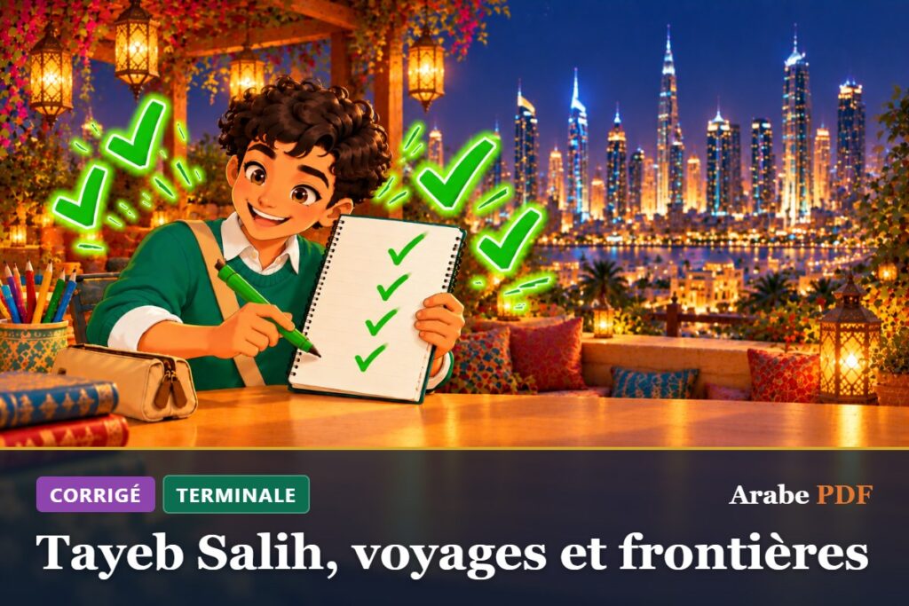 Corrigé des exercices d’arabe Terminale : Tayeb Salih, voyages et frontières
