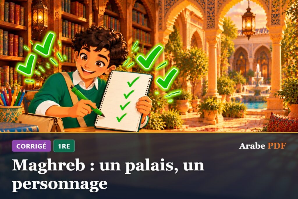 Corrigé des exercices d’arabe 1re : Maghreb : un palais, un personnage