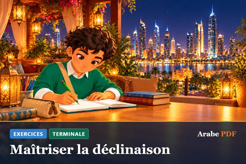 Exercices d’arabe Terminale : Maîtriser la déclinaison