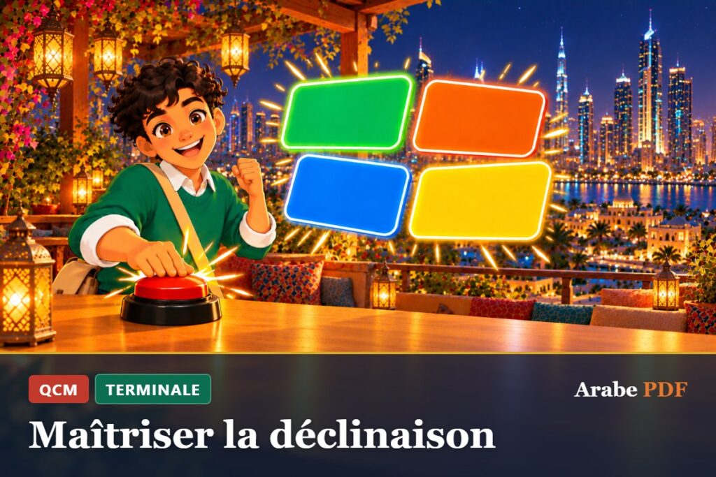 QCM d’arabe Terminale : Maîtriser la déclinaison