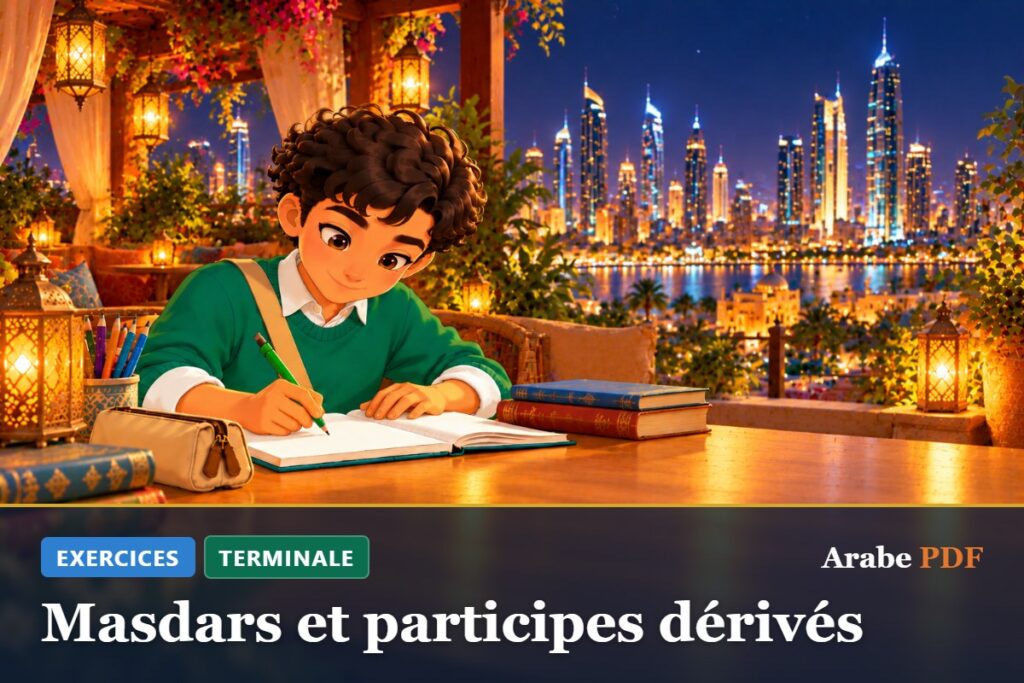 Exercices d’arabe Terminale : Masdars et participes dérivés