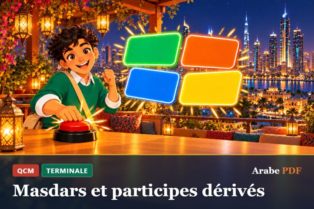 QCM d’arabe Terminale : Masdars et participes dérivés