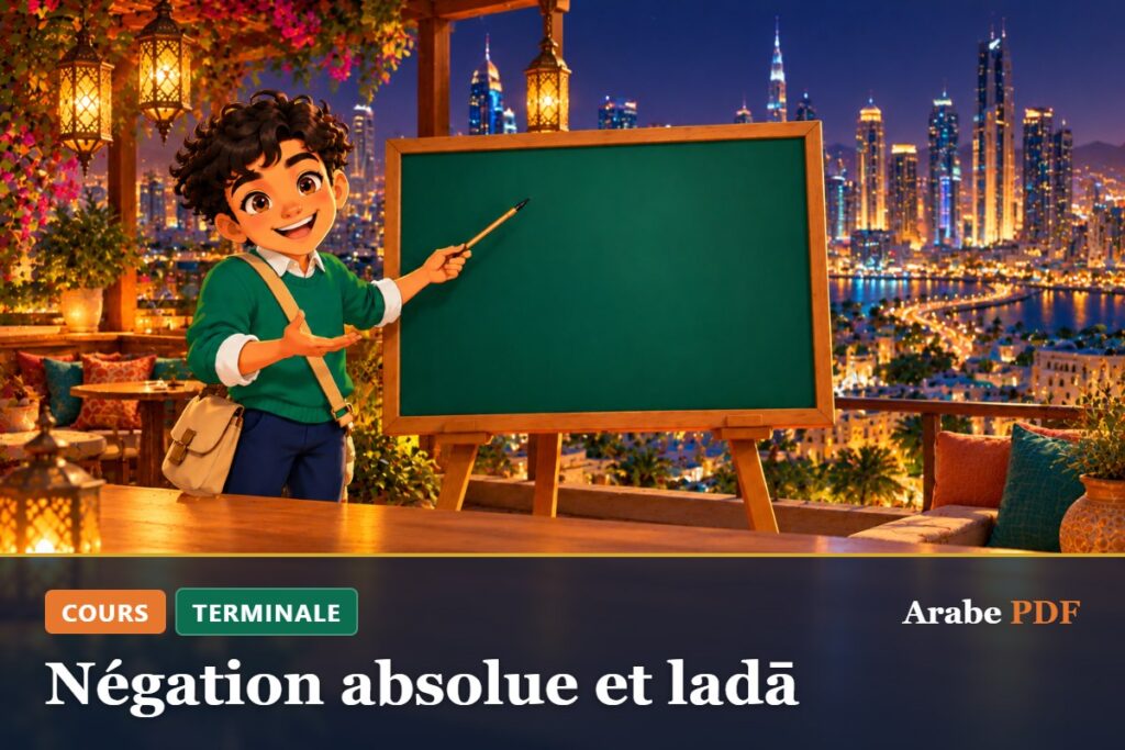 Cours d’arabe Terminale : Négation absolue et ladā