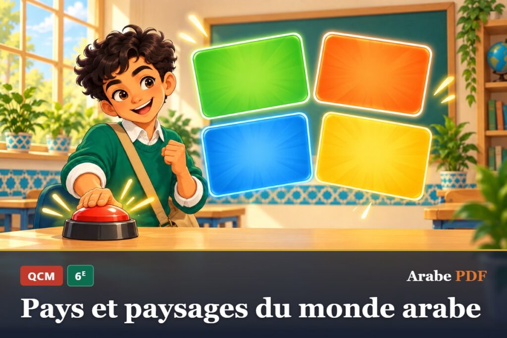 QCM d’arabe 6e : Pays et paysages du monde arabe