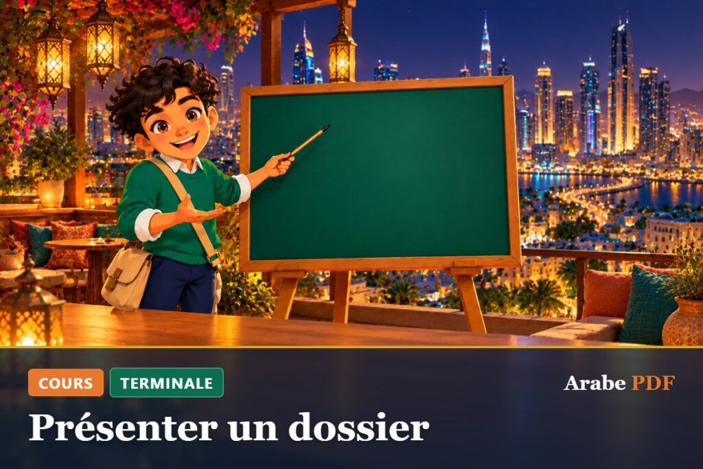 Cours d’arabe Terminale : Présenter un dossier