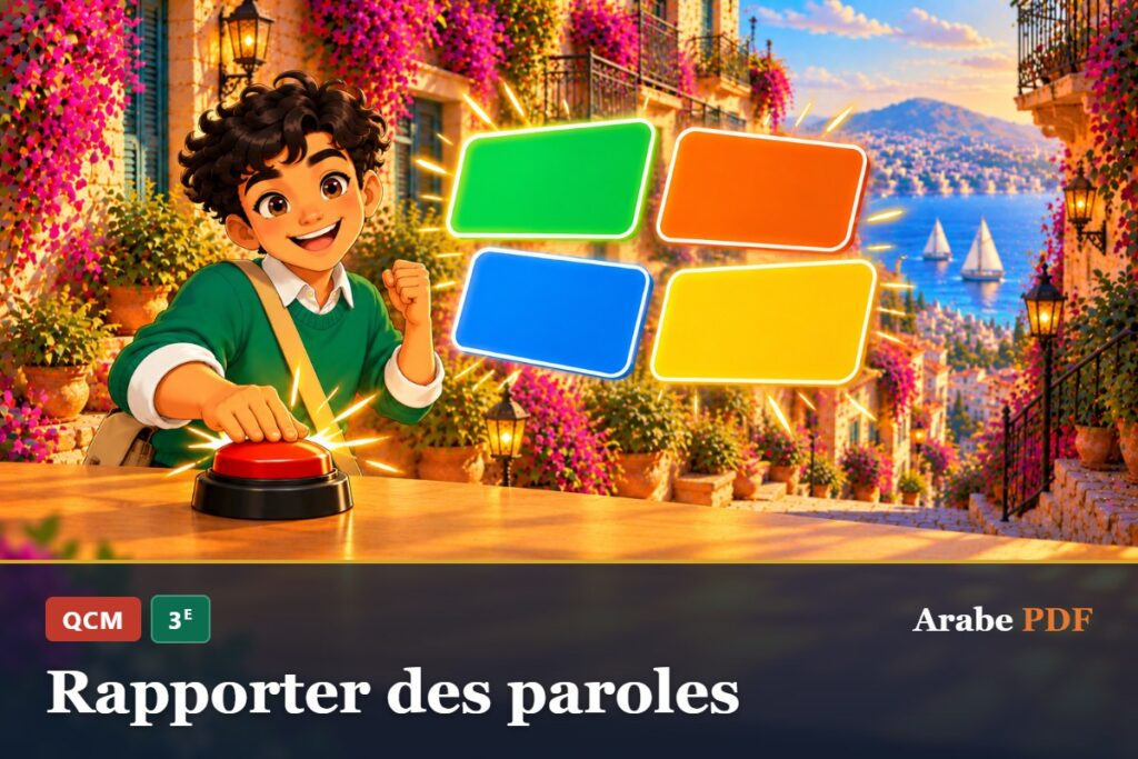 QCM d’arabe 3e : Rapporter des paroles