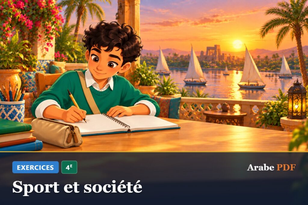Exercices d’arabe 4e : Sport et société