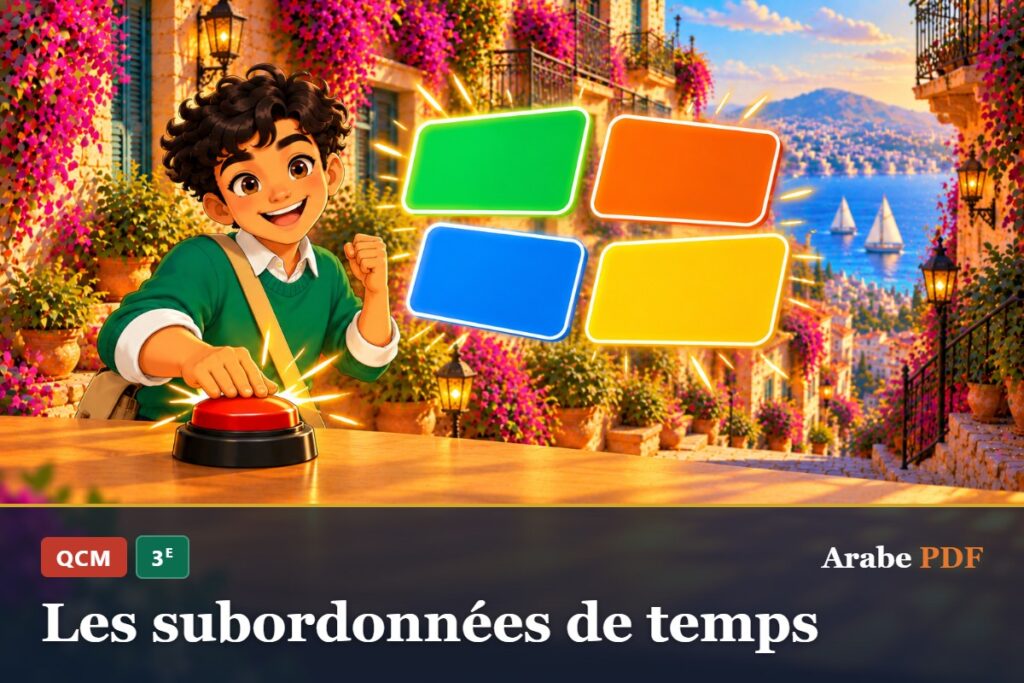QCM d’arabe 3e : Les subordonnées de temps