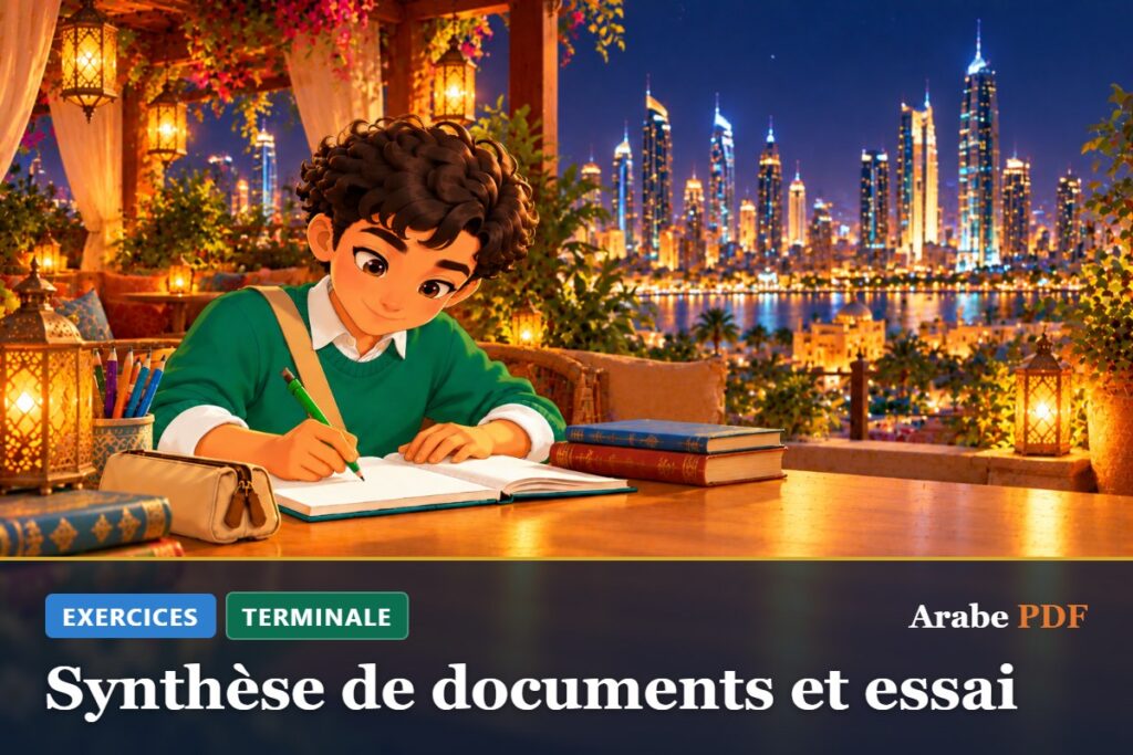 Exercices d’arabe Terminale : Synthèse de documents et essai