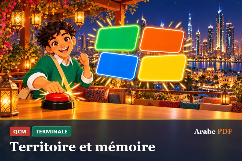 QCM d’arabe Terminale : Territoire et mémoire