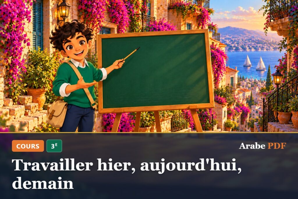 Cours d’arabe 3e : Travailler hier, aujourd'hui, demain