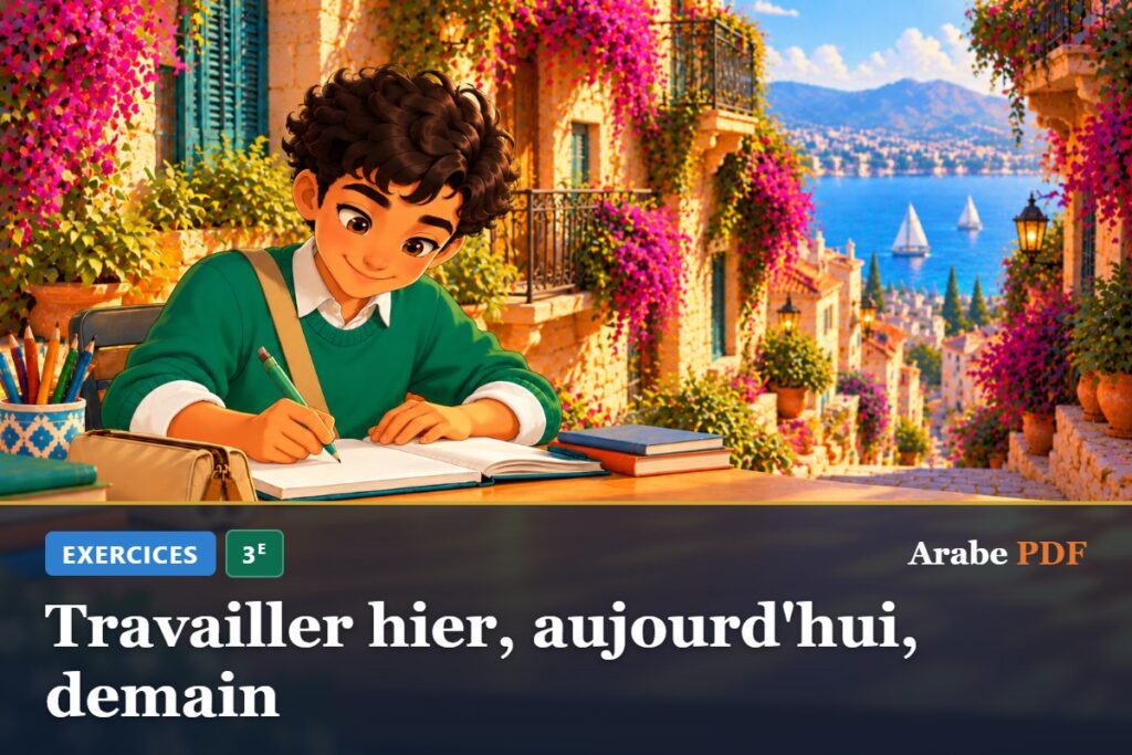 Exercices d’arabe 3e : Travailler hier, aujourd'hui, demain