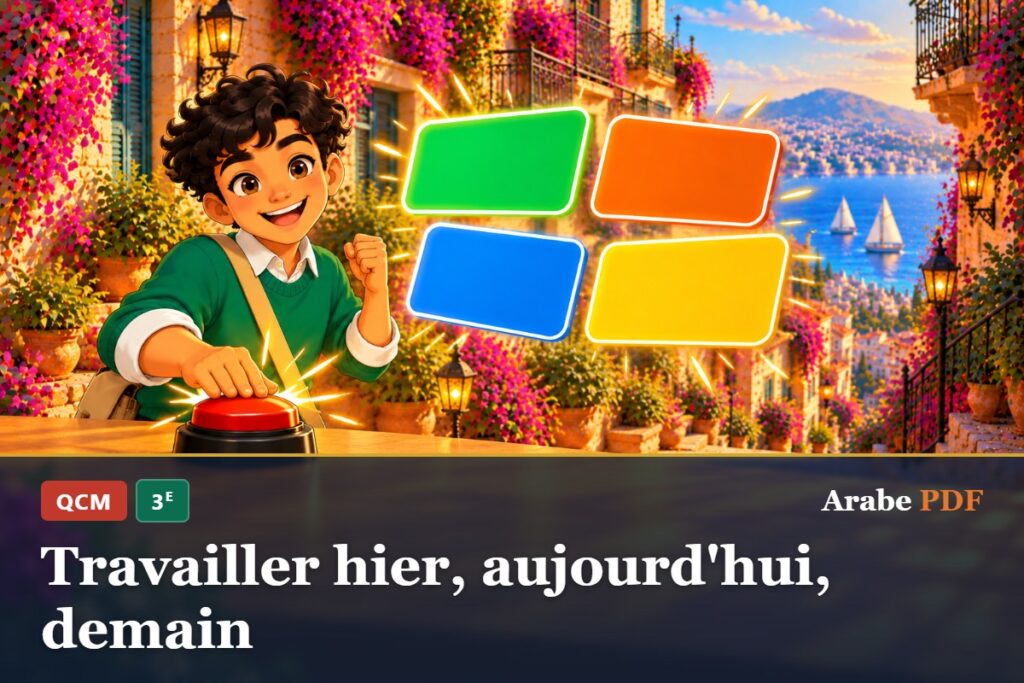 QCM d’arabe 3e : Travailler hier, aujourd'hui, demain