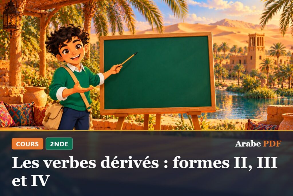 Cours d’arabe 2nde : Les verbes dérivés : formes II, III et IV