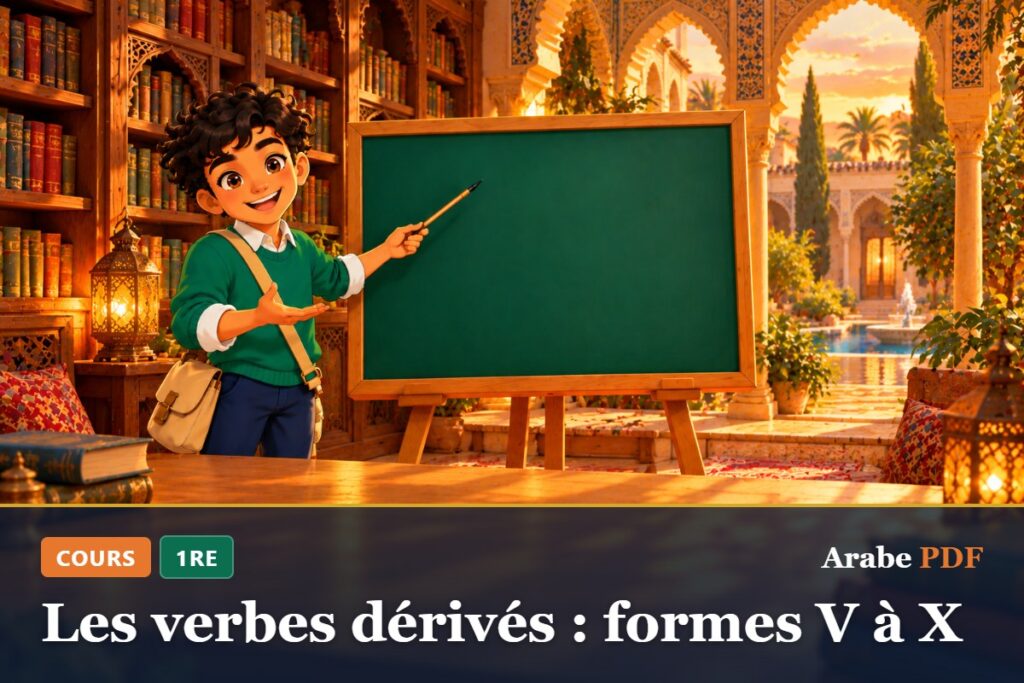 Cours d’arabe 1re : Les verbes dérivés : formes V à X