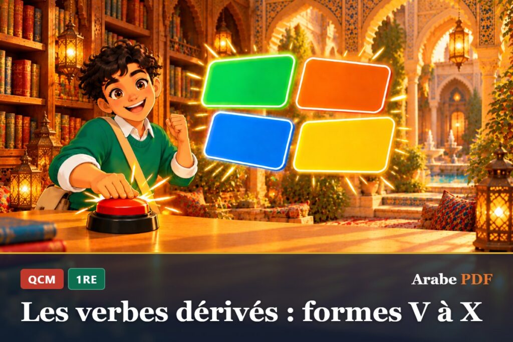 QCM d’arabe 1re : Les verbes dérivés : formes V à X