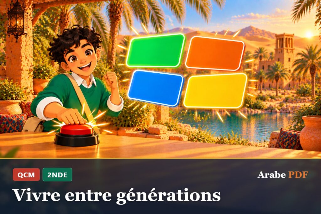 QCM d’arabe 2nde : Vivre entre générations