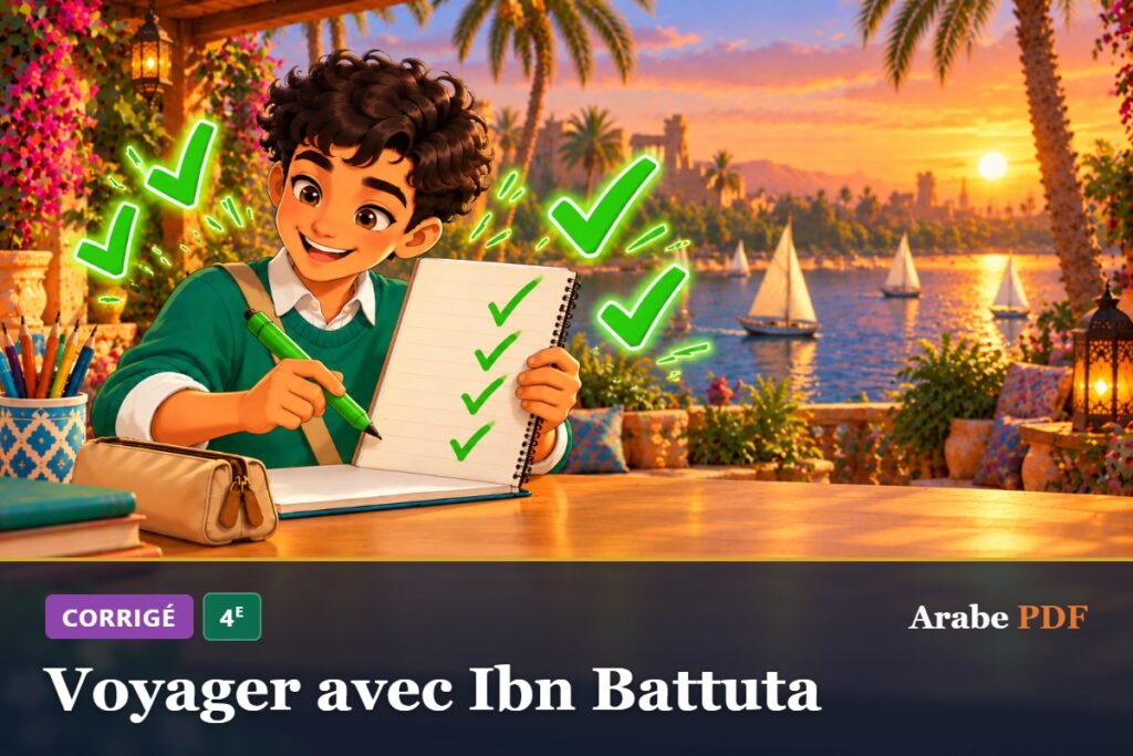 Corrigé des exercices d’arabe 4e : Voyager avec Ibn Battuta