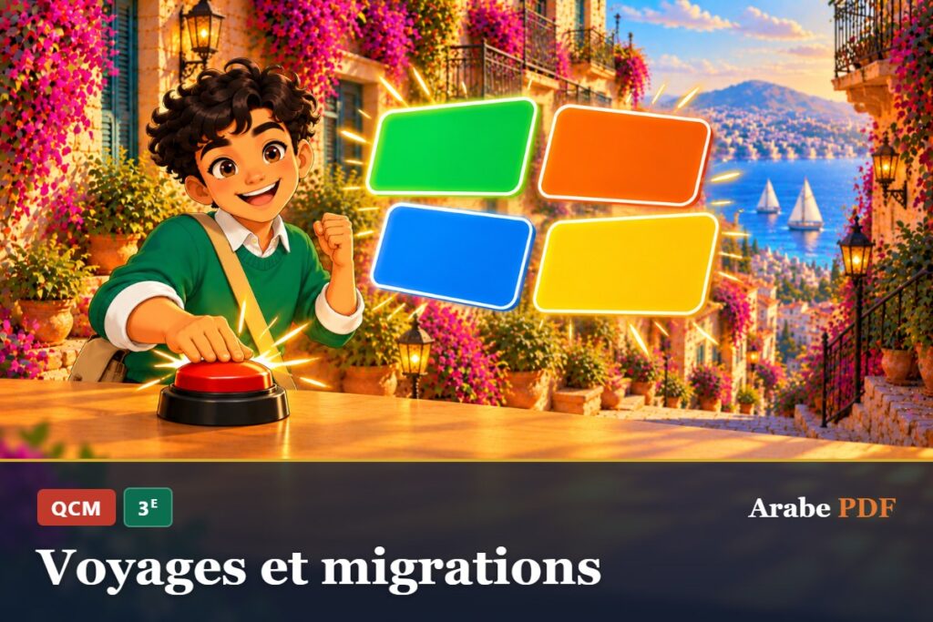 QCM d’arabe 3e : Voyages et migrations