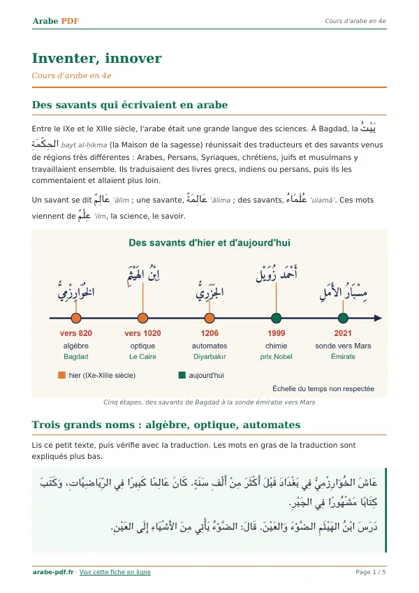 Cours « Inventer, innover » en PDF