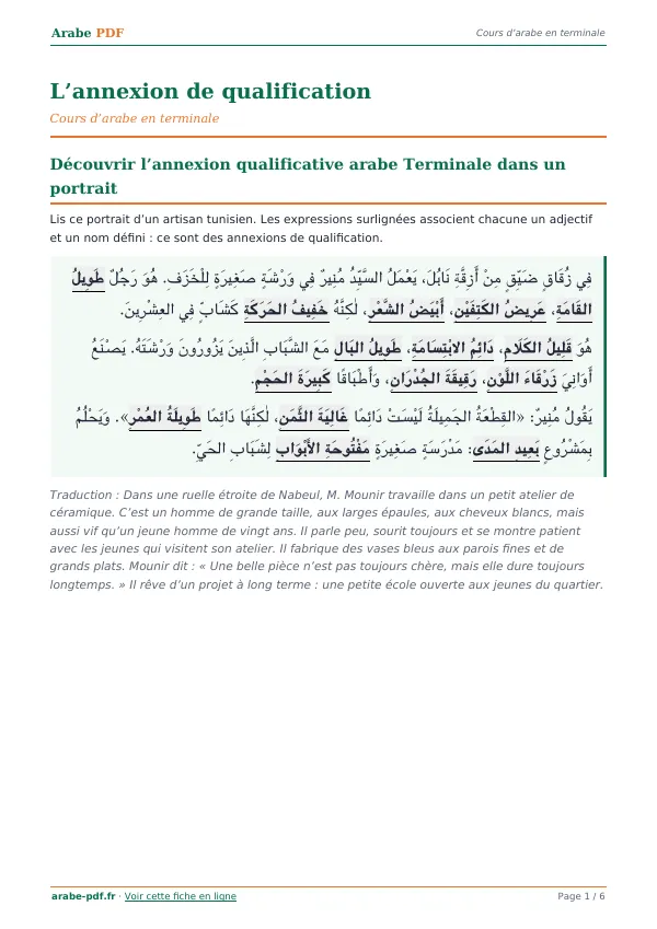 Cours « L’annexion de qualification » en PDF